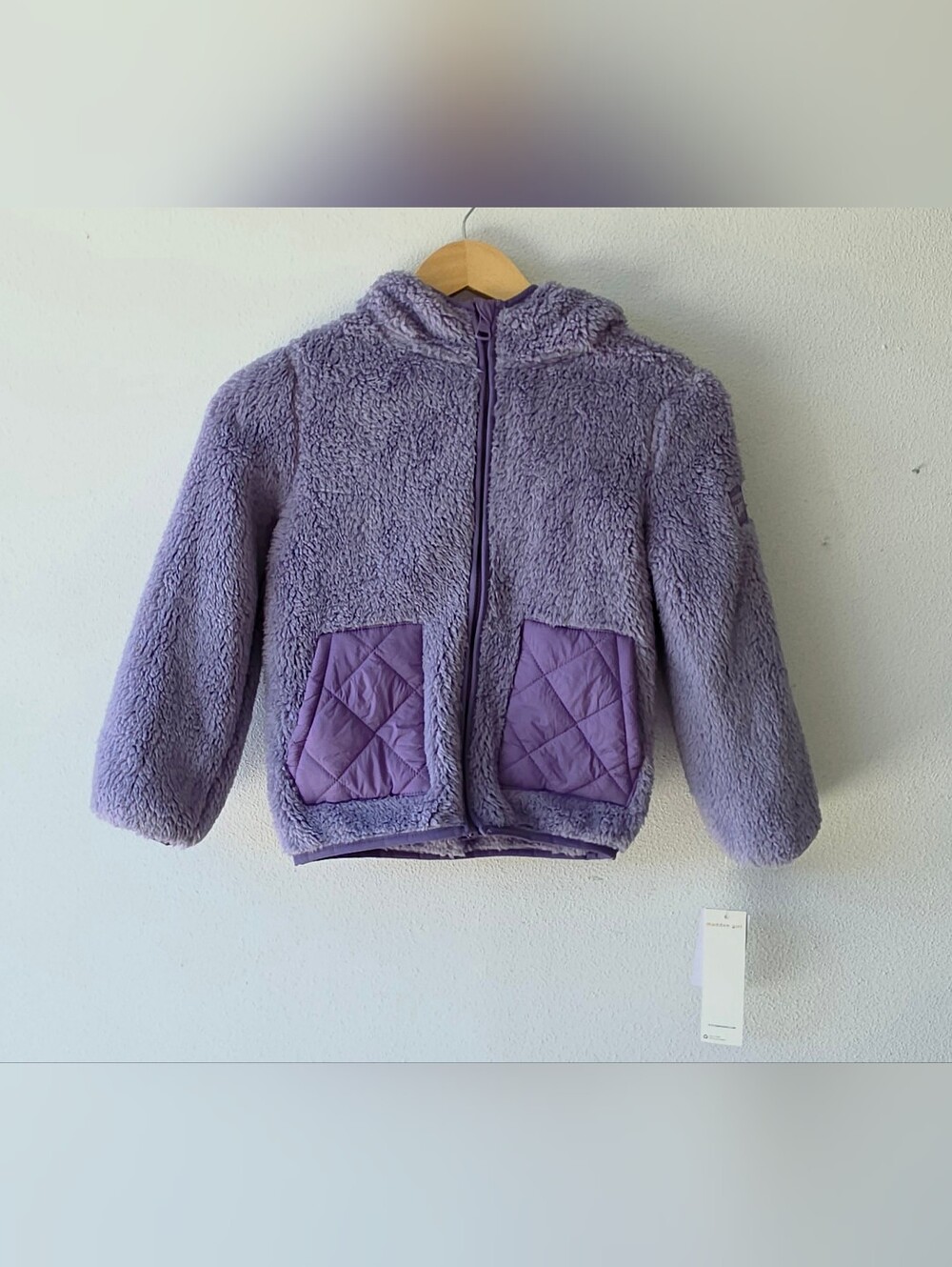 Madden Girl New Violet Plush Hooded Puffer Jacket